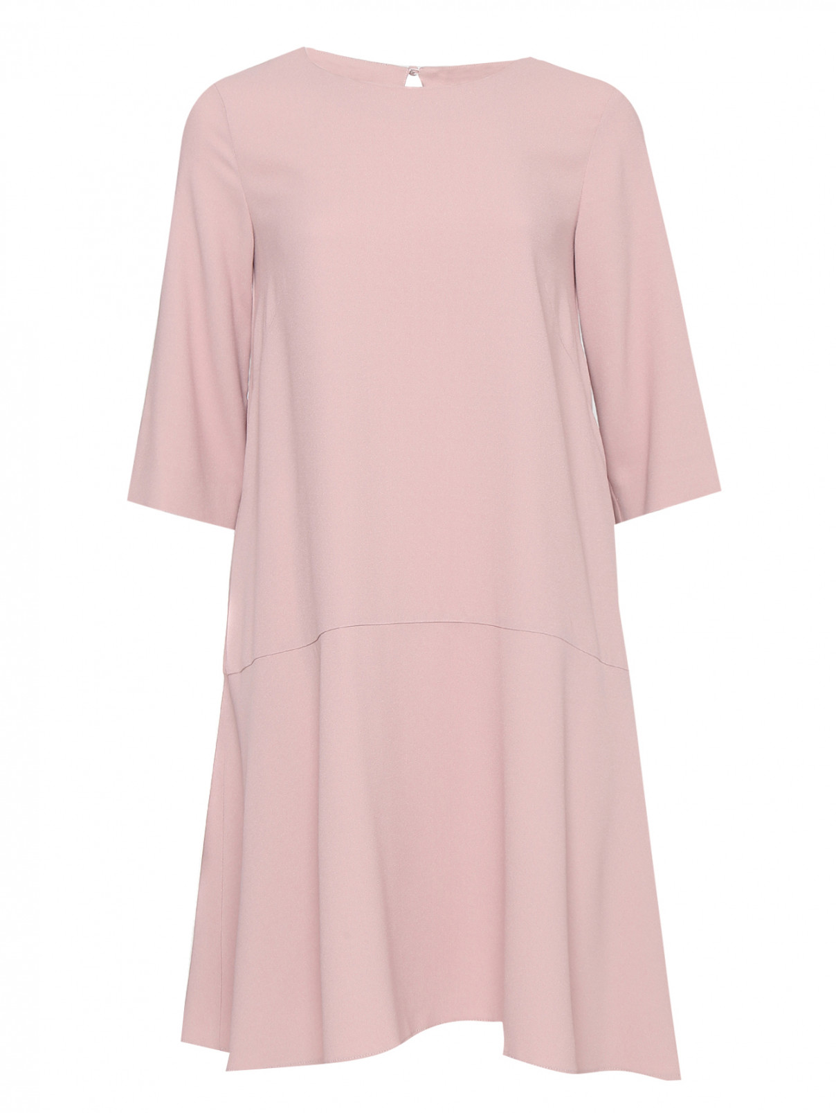 Платье из ацетата и вискозы с карманами Weekend Max Mara  –  Общий вид  – Цвет:  Розовый