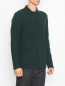 Кардиган из шерсти на пуговицах Piacenza Cashmere  –  МодельВерхНиз