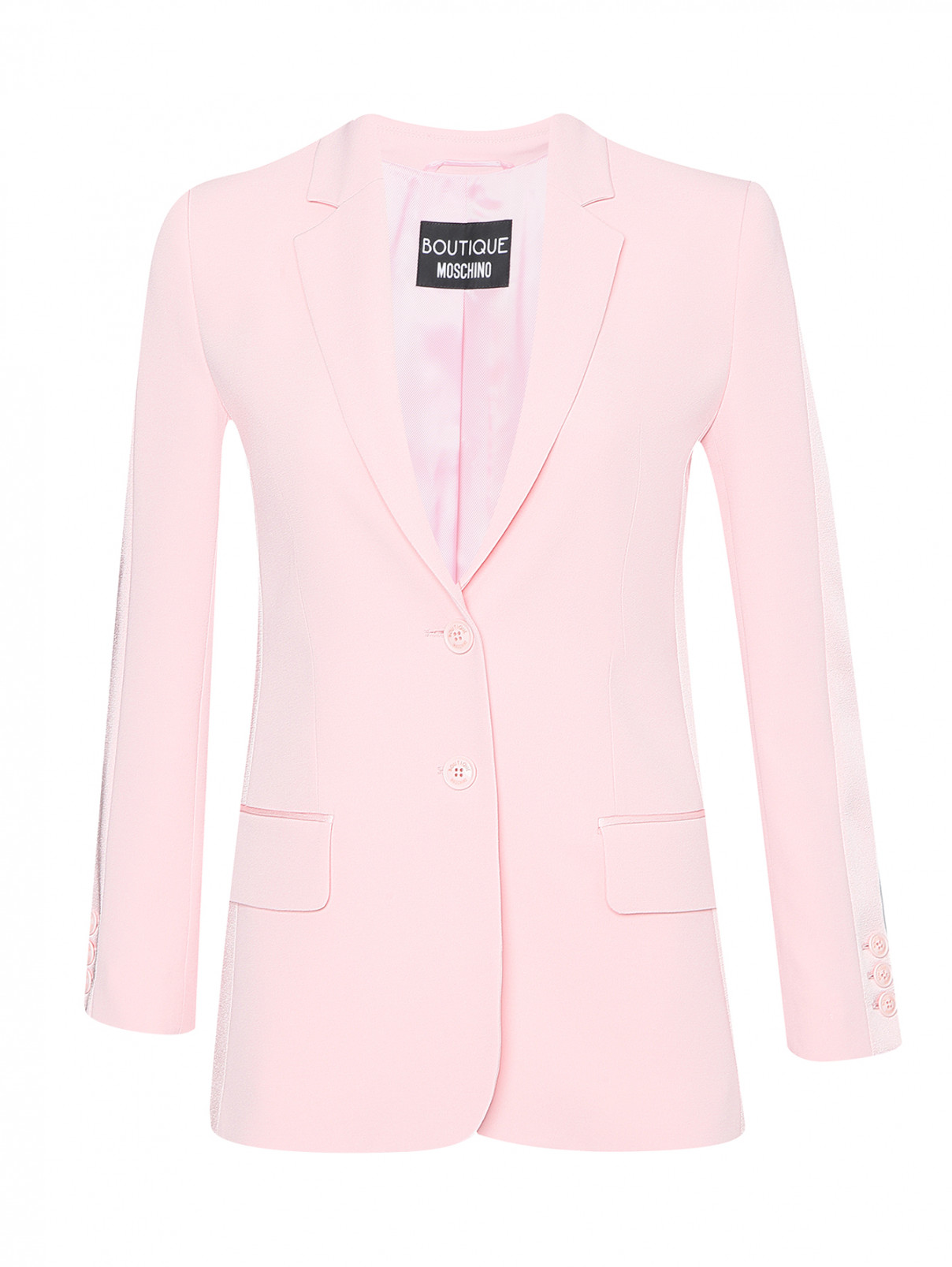 Жакет приталенного кроя Moschino Boutique  –  Общий вид  – Цвет:  Розовый