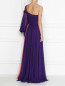 Платье ассиметричное из двухцветного шелка Carolina Herrera  –  МодельВерхНиз1
