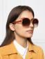 Солнцезащитные очки с контрастной отделкой Oliver Peoples  –  МодельОбщийВид