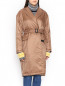 Двубортное пальто с поясом Max Mara  –  МодельВерхНиз