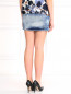Джинсовая юбка-мини декорированная пуговицами BALMAIN  –  Модель Верх-Низ1