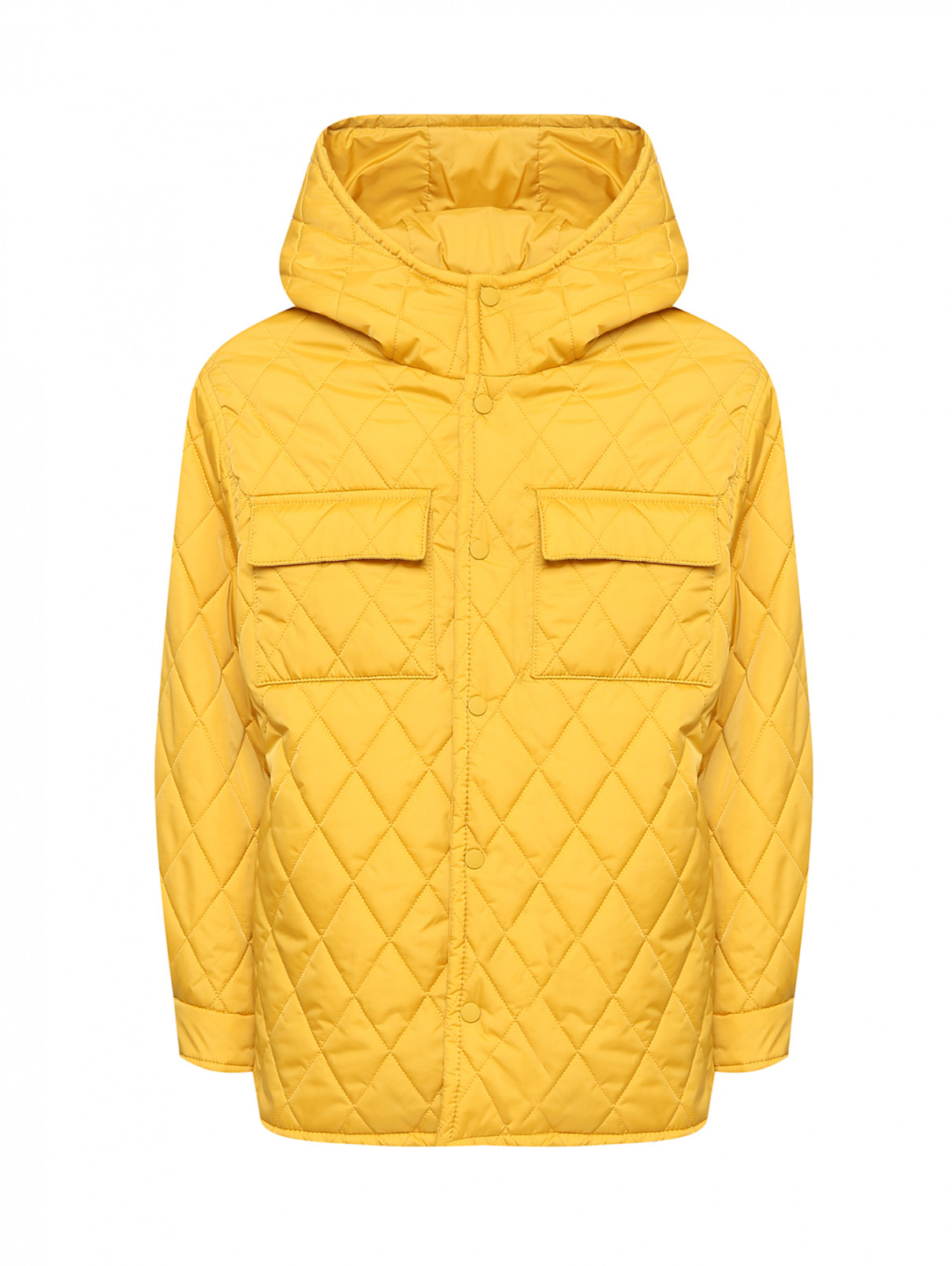 Стеганая куртка с карманами Aspesi  –  Общий вид  – Цвет:  Желтый