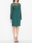 Платье из шелка и вискозы с кружевной отделкой Luisa Spagnoli  –  МодельВерхНиз