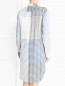Платье-рубашка из вискозы с узором Dondup  –  Модель Верх-Низ1