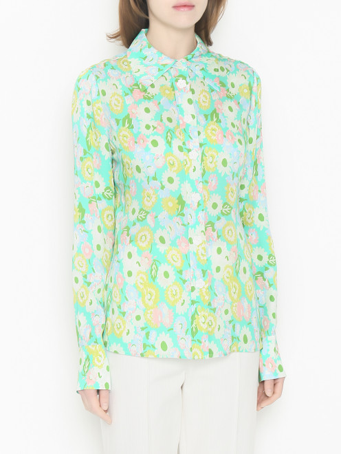 Блуза с цветочным узором - МодельВерхНиз