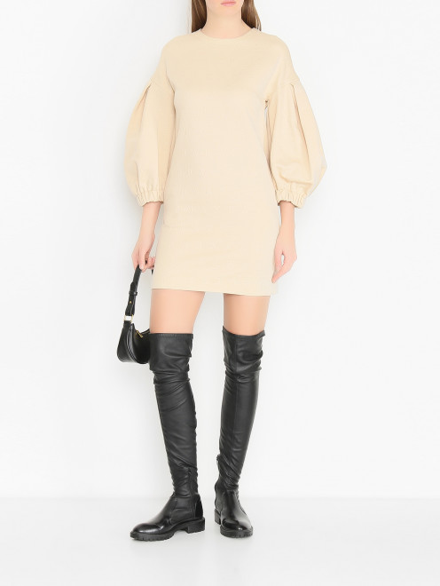 Однотонное платье с логотипом Max Mara - МодельОбщийВид