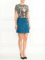 Мини-юбка из шерсти, декорированная кристаллами Moschino Boutique  –  Модель Общий вид
