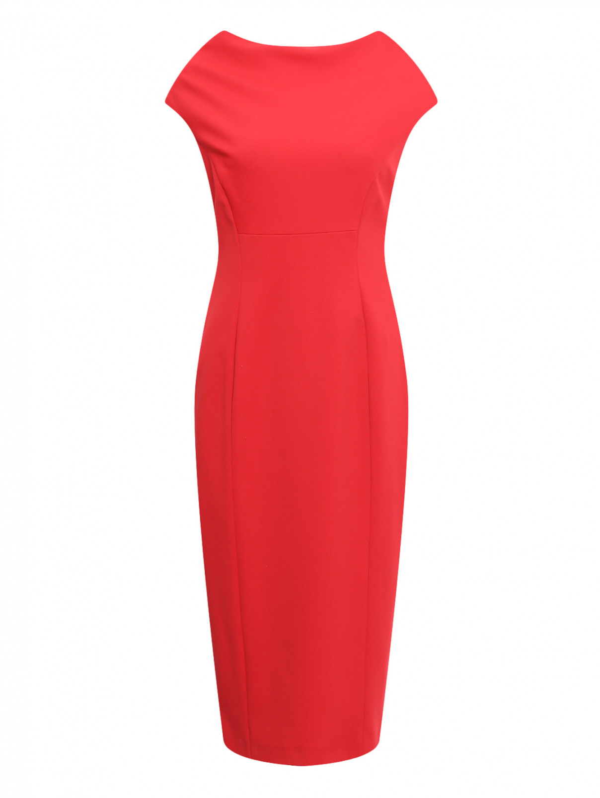Платье-футляр с короткими рукавами Marina Rinaldi  –  Общий вид  – Цвет:  Красный