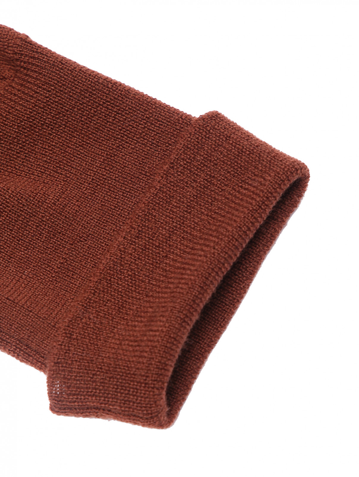 Джемпер из шерсти с длинными рукавами PT Torino  –  Деталь  – Цвет:  Коричневый