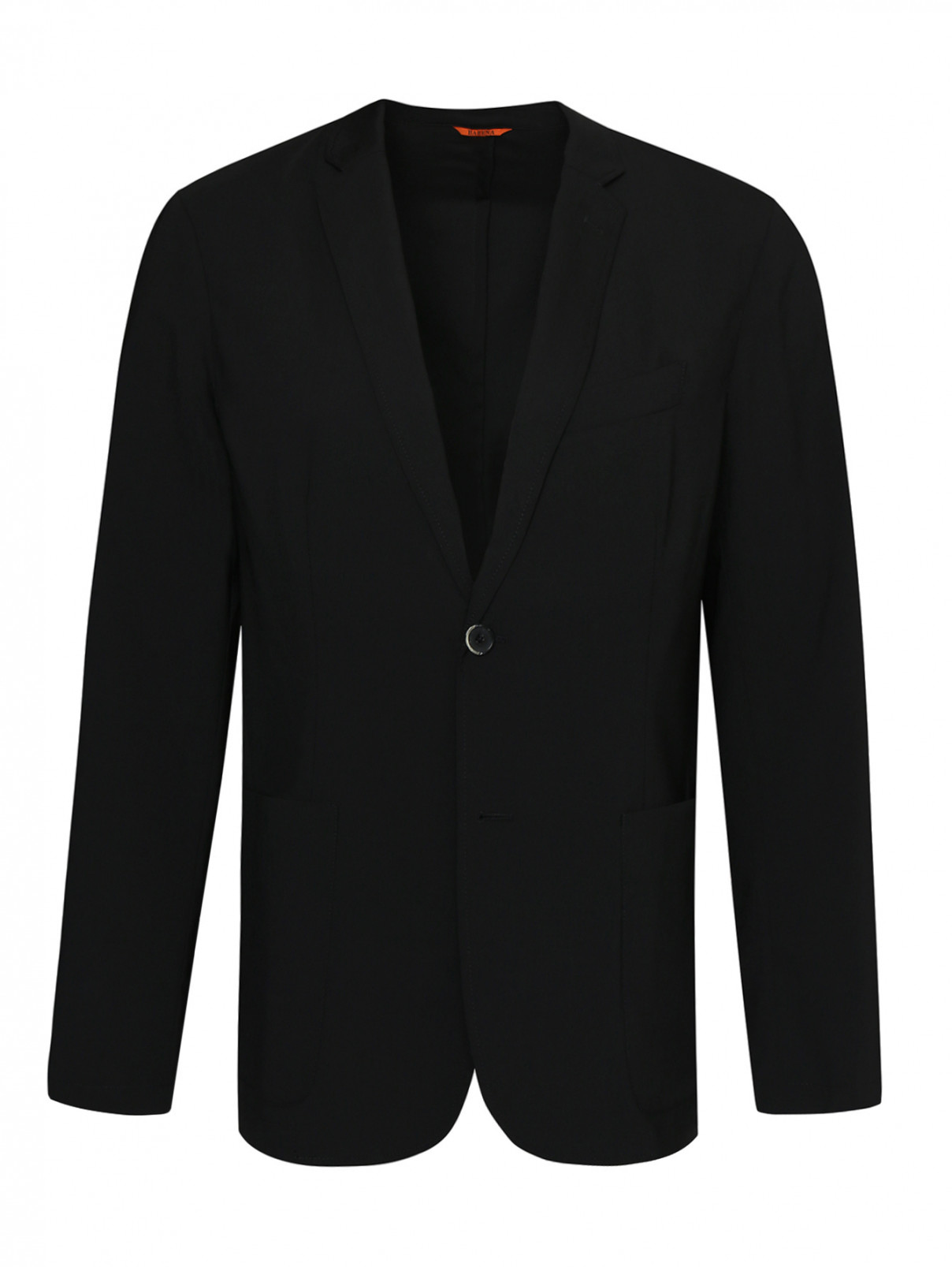 Пиджак из тонкой шерсти Barena  –  Общий вид  – Цвет:  Черный