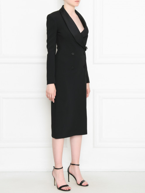 Платье из вискозы с декором Ermanno Scervino - МодельВерхНиз
