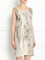 Платье из шелка с цветочным узором Alberta Ferretti  –  Модель Верх-Низ