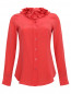 Шелковая блуза с оборками на воротнике Moschino  –  Общий вид