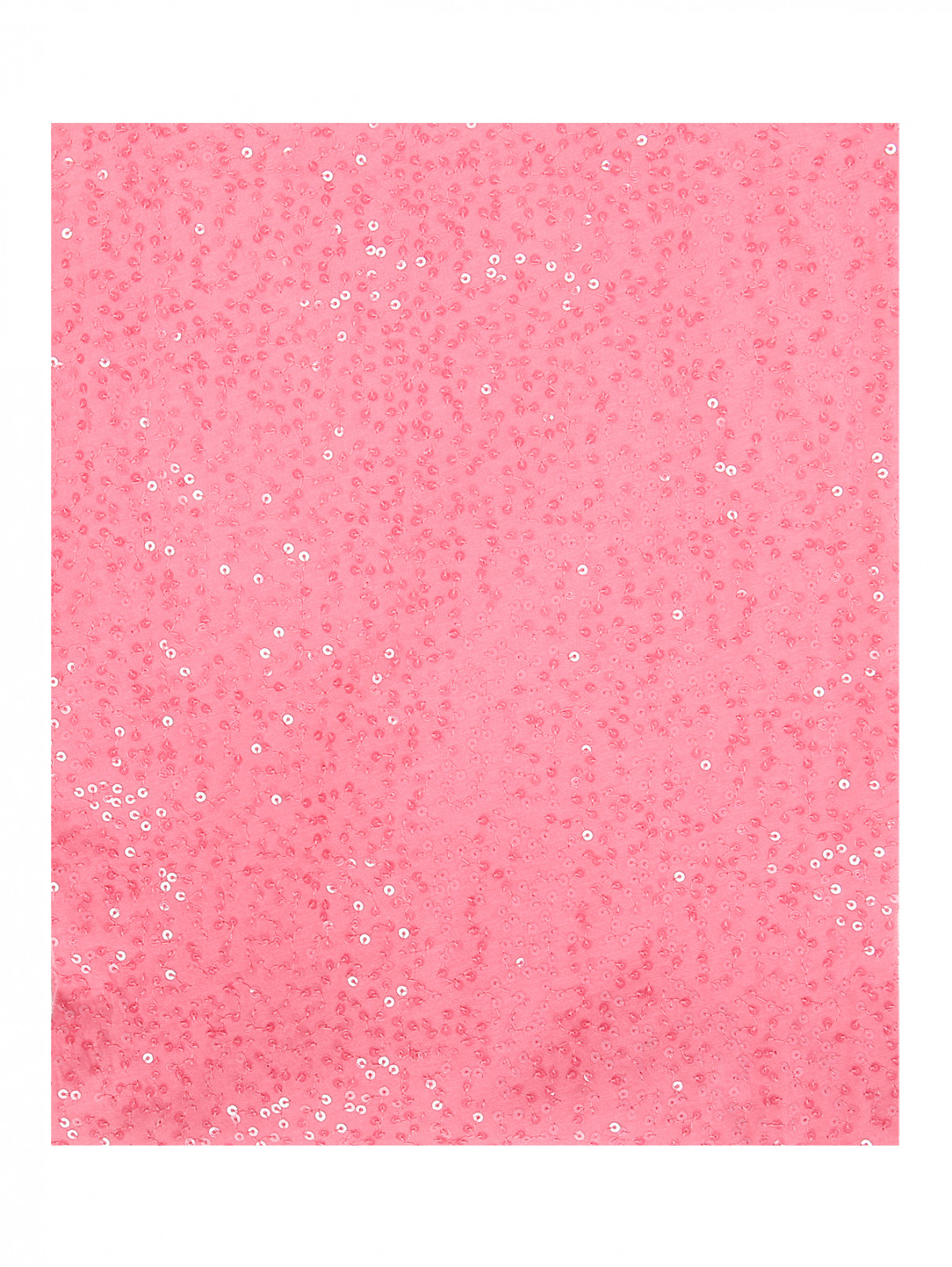 Шарф-снуд из хлопка декорированный пайетками DKNY  –  Общий вид  – Цвет:  Розовый