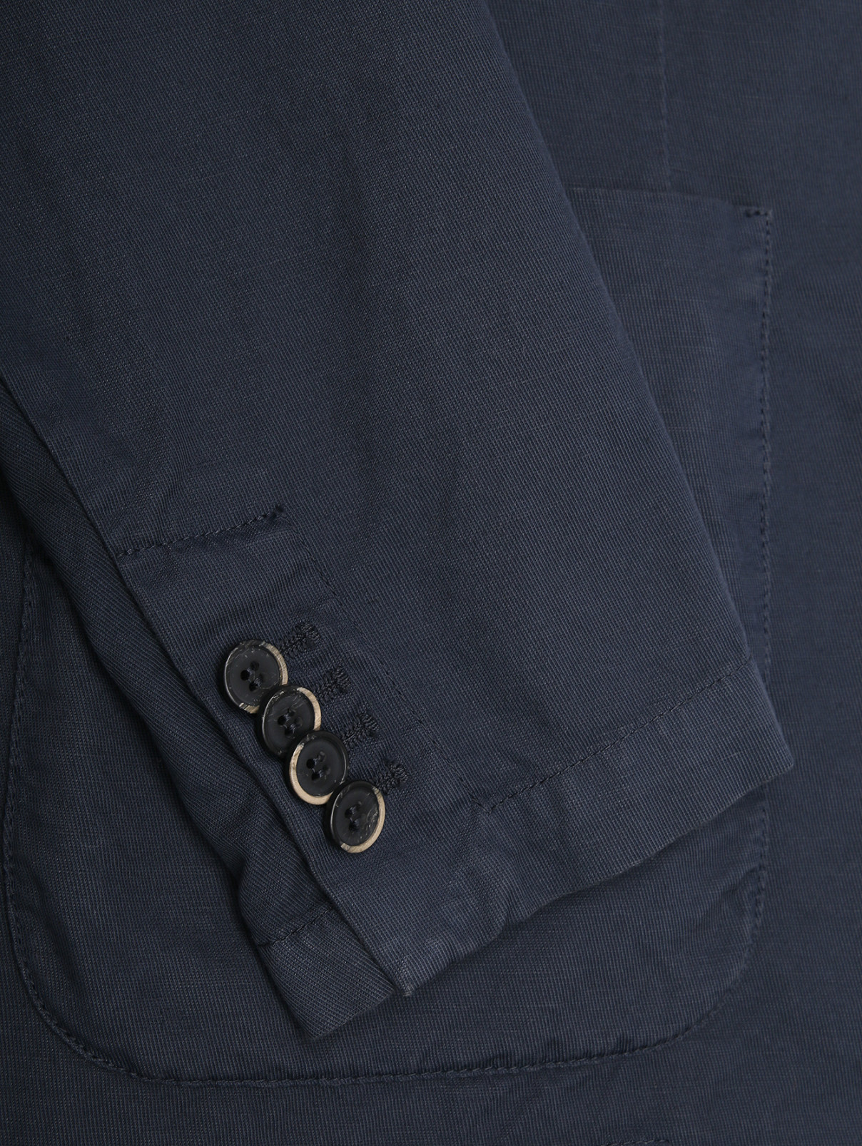 Пиджак из хлопка с накладными карманами Barena  –  Деталь1  – Цвет:  Черный