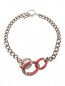 Ожерелье в виде цепи из металла с кристаллами Jean Paul Gaultier  –  Общий вид