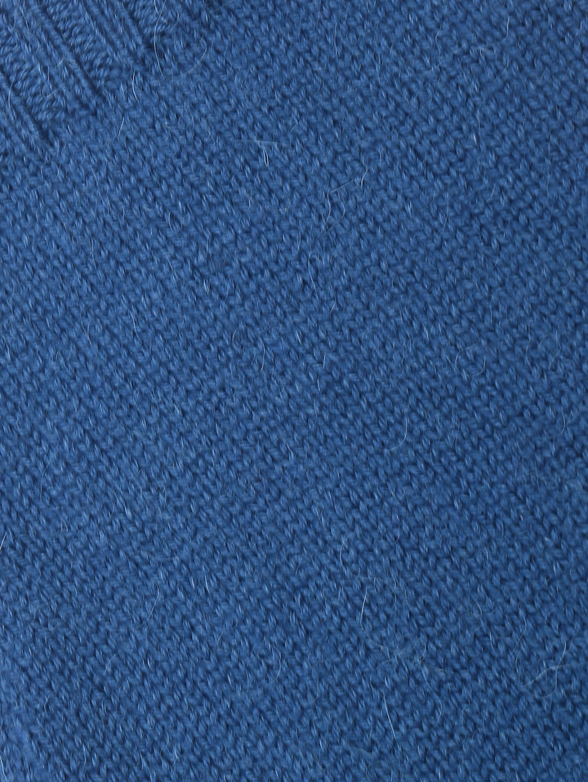 Свитер из шерсти с альпакой прямого кроя Marina Rinaldi  –  Деталь1  – Цвет:  Синий