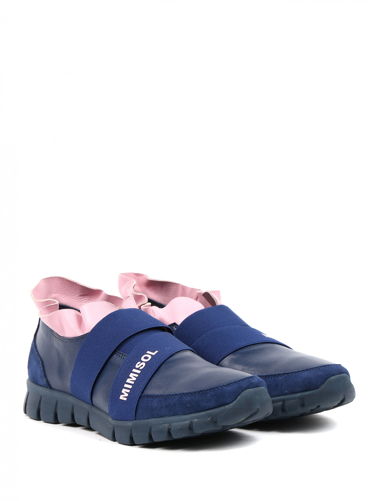 Кроссовки из замши MiMiSol  –  Общий вид  – Цвет:  Синий