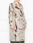 Пальто легкое из ткани с рисунком Marina Rinaldi  –  МодельВерхНиз