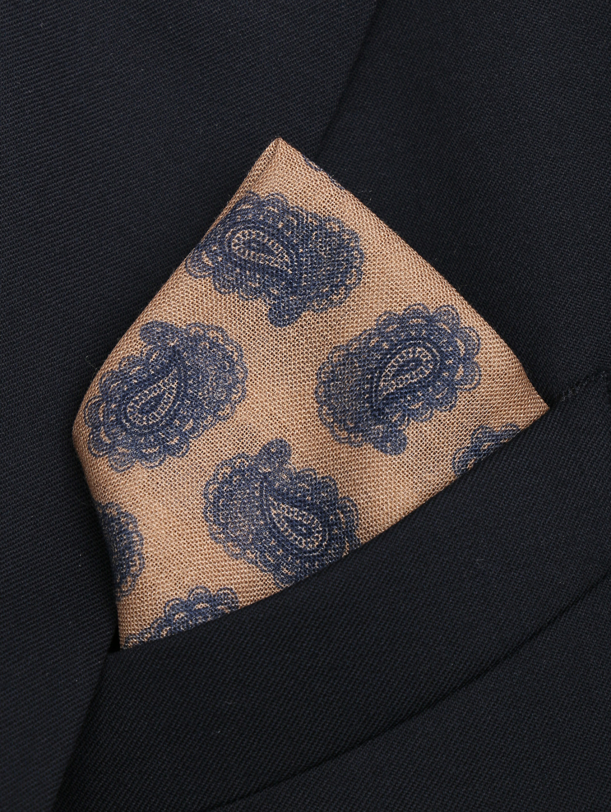 Карманный платок из шерсти с узором LARDINI  –  МодельОбщийВид  – Цвет:  Синий
