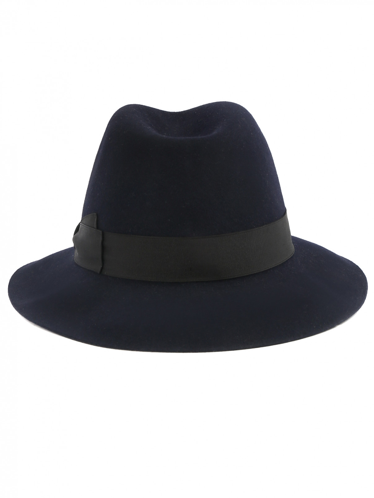 Шляпа из шерсти с контрастной отделкой Borsalino  –  Общий вид  – Цвет:  Синий