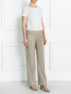 Широкие брюки из шерсти с карманами Emporio Armani  –  Модель Общий вид