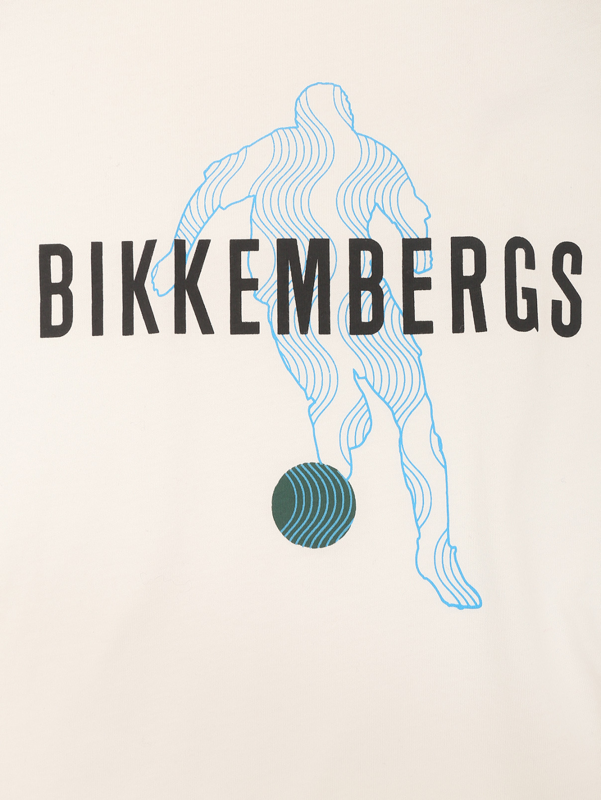 Футболка и шорты из хлопка Bikkembergs  –  Деталь  – Цвет:  Синий