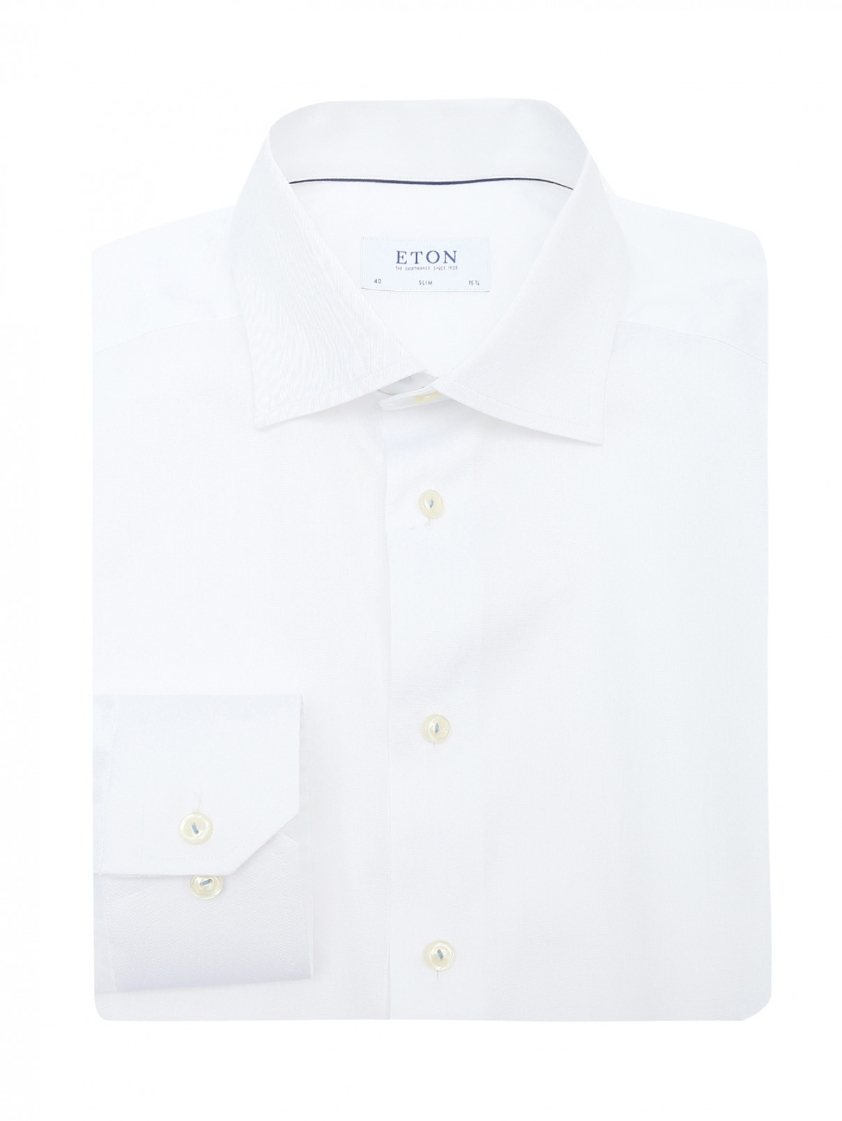Рубашка из хлопка Eton  –  Общий вид  – Цвет:  Белый