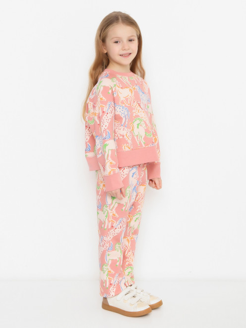 Костюм из хлопка с рисунком Stella McCartney kids - МодельВерхНиз