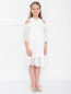 Платье из хлопка с ажурными рукавами Alberta Ferretti Junior  –  МодельВерхНиз