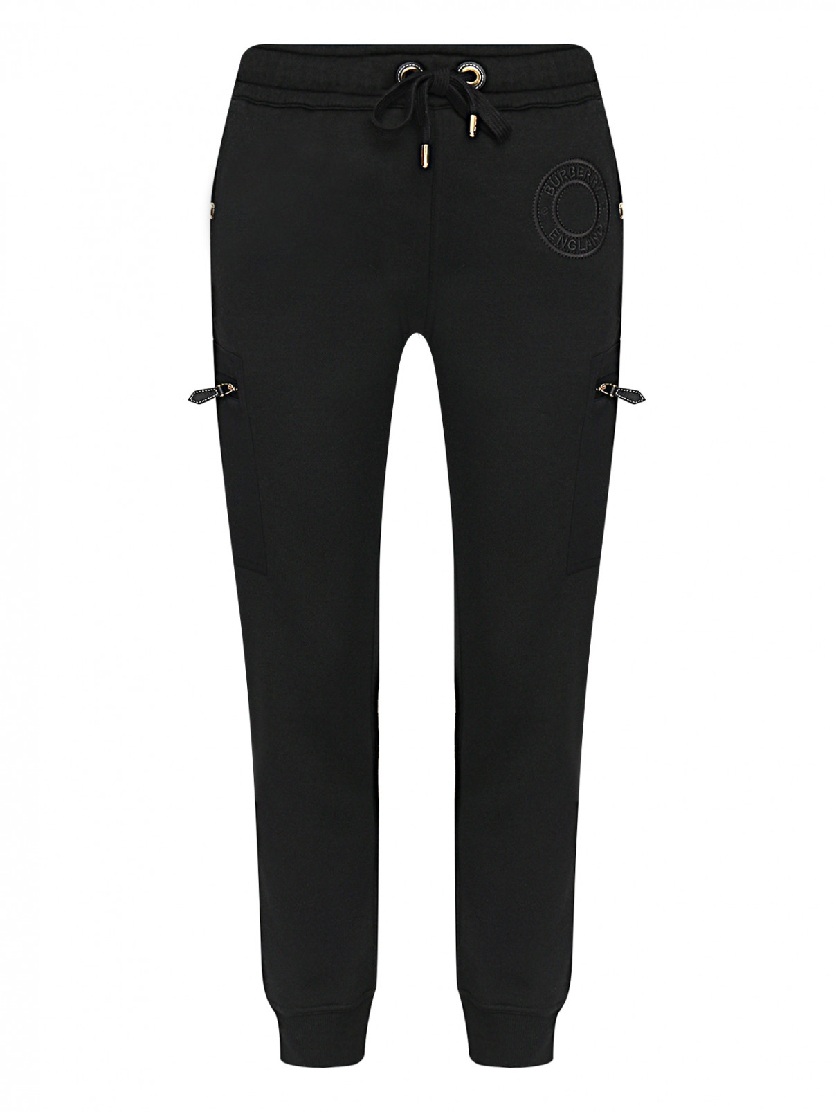Трикотажные брюки с карманами Burberry  –  Общий вид  – Цвет:  Черный