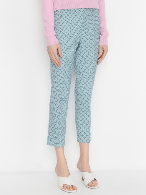 Брюки укороченные с узором Weekend Max Mara - МодельВерхНиз