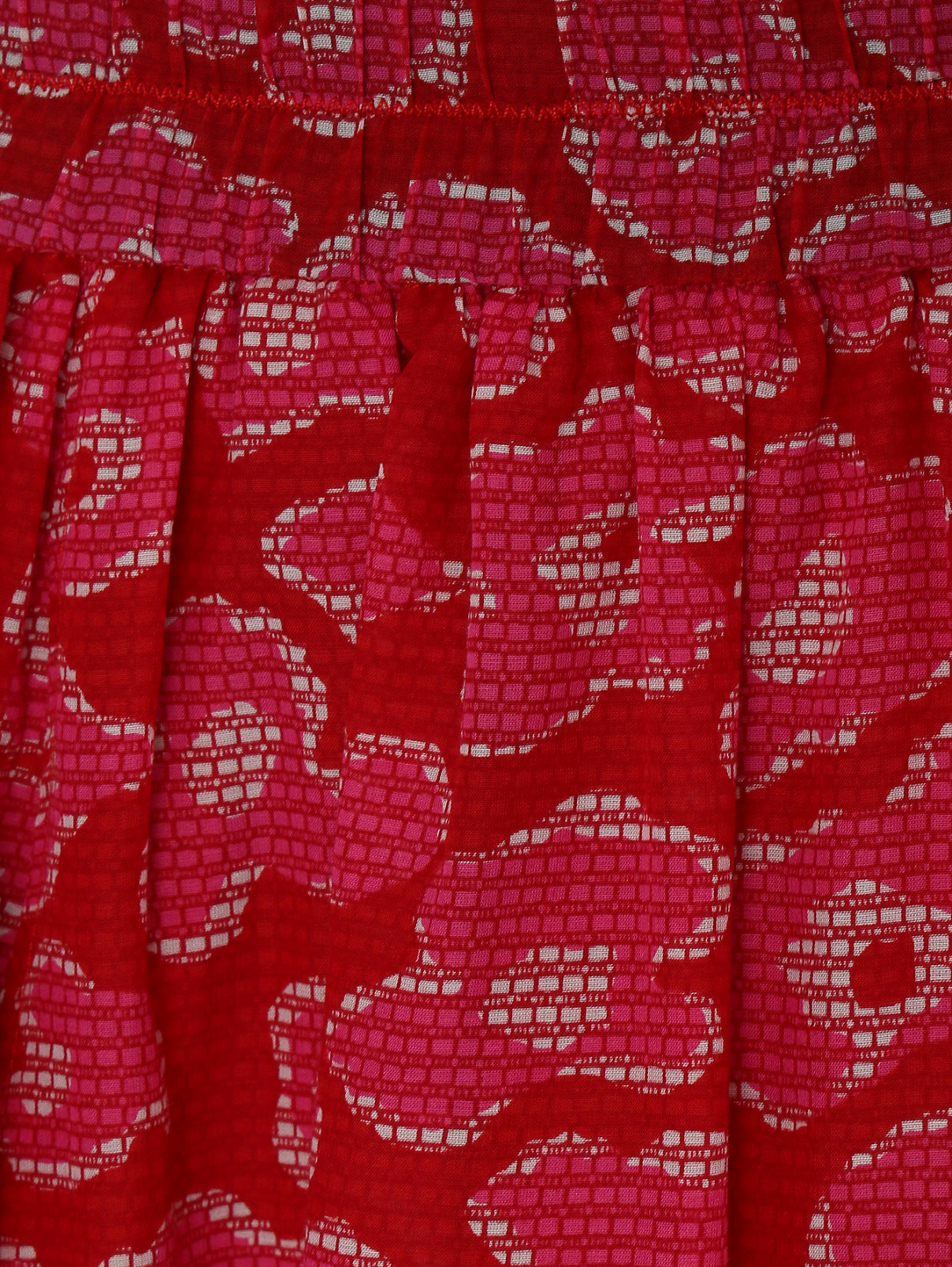 Юбка из хлопка и шелка с цветочным узором Marc by Marc Jacobs  –  Деталь1  – Цвет:  Узор