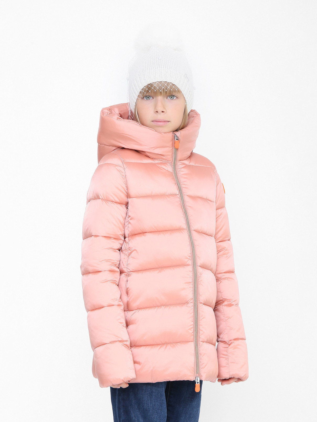 Утепленная куртка на молнии Save the Duck  –  МодельВерхНиз  – Цвет:  Розовый