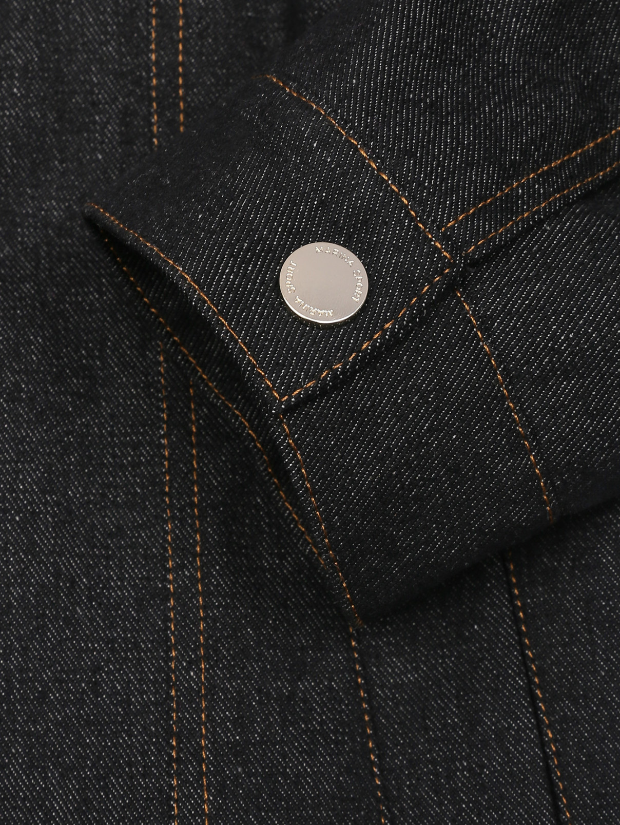 Утепленная куртка из денима Marina Rinaldi  –  Деталь1  – Цвет:  Серый