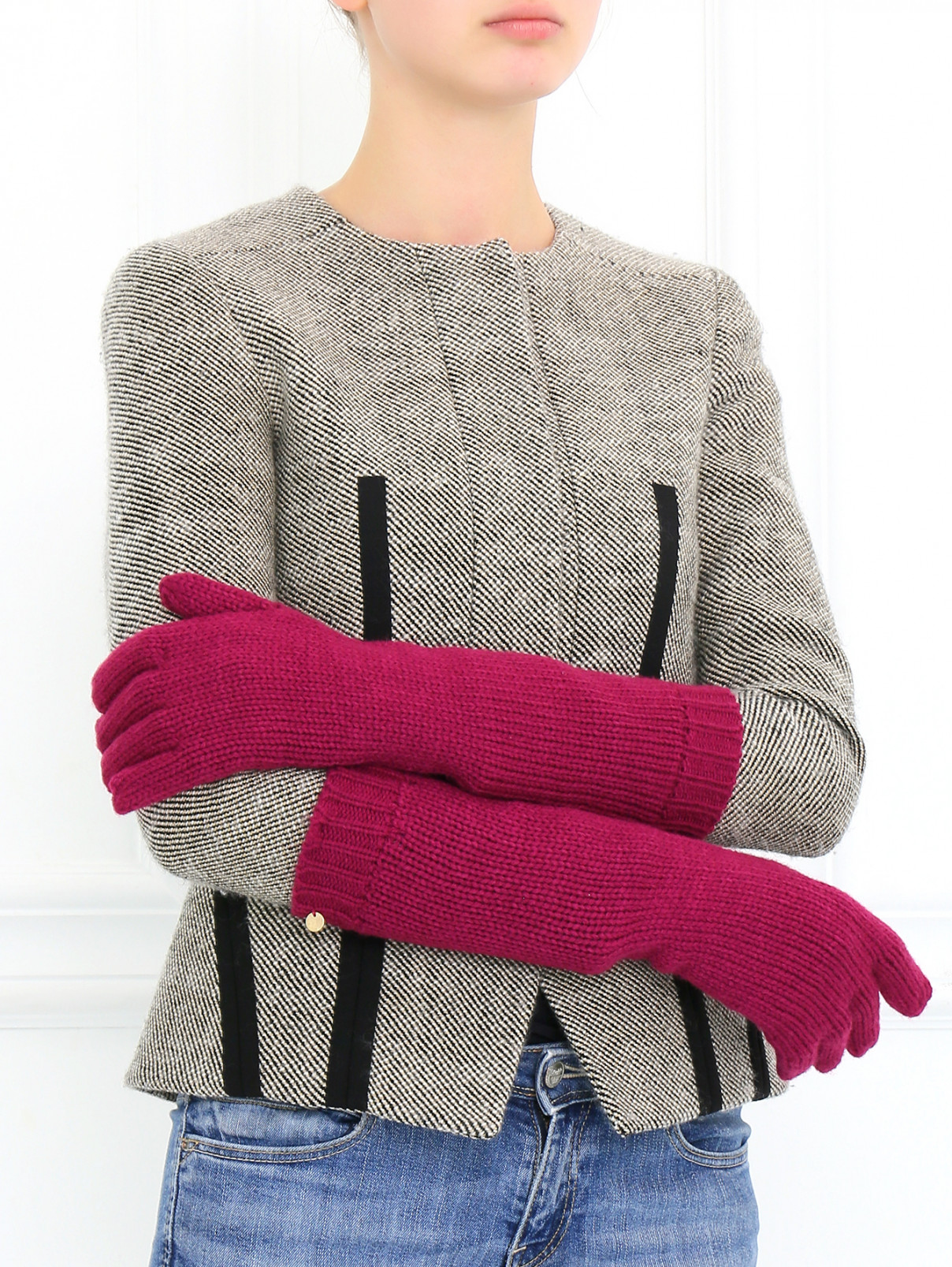 Удлиненные перчатки Max&Co  –  Модель Общий вид  – Цвет:  Фиолетовый