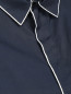 Рубашка из хлопка на молнии с контрастной отделкой Kenzo  –  Деталь1
