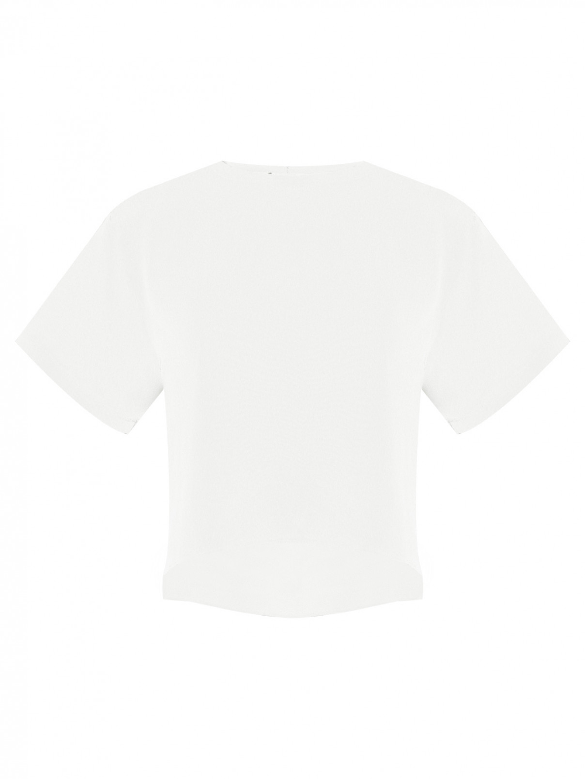 Блуза с короткими рукавами Max&Co  –  Общий вид  – Цвет:  Белый