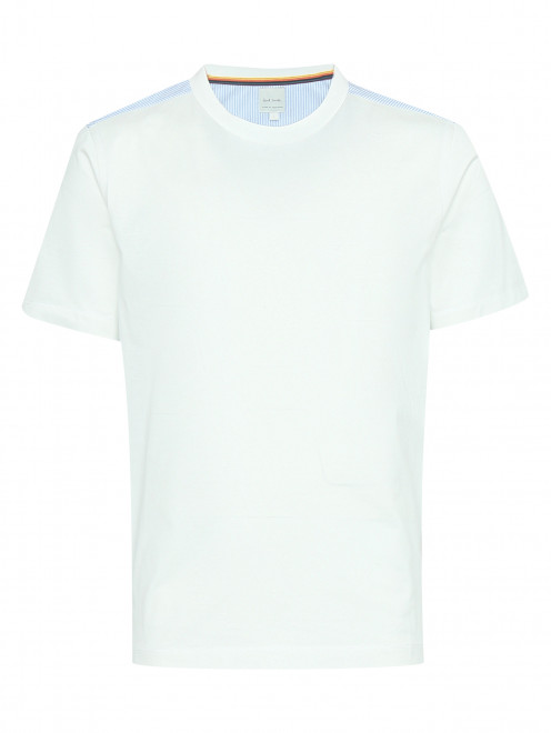 Комбинированная футболка из хлопка Paul Smith - Общий вид