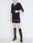 Трикотажное платье с вышивкой Love Moschino  –  МодельОбщийВид