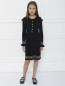 Платье трикотажное с декоративными пуговицами Aletta Couture  –  МодельОбщийВид