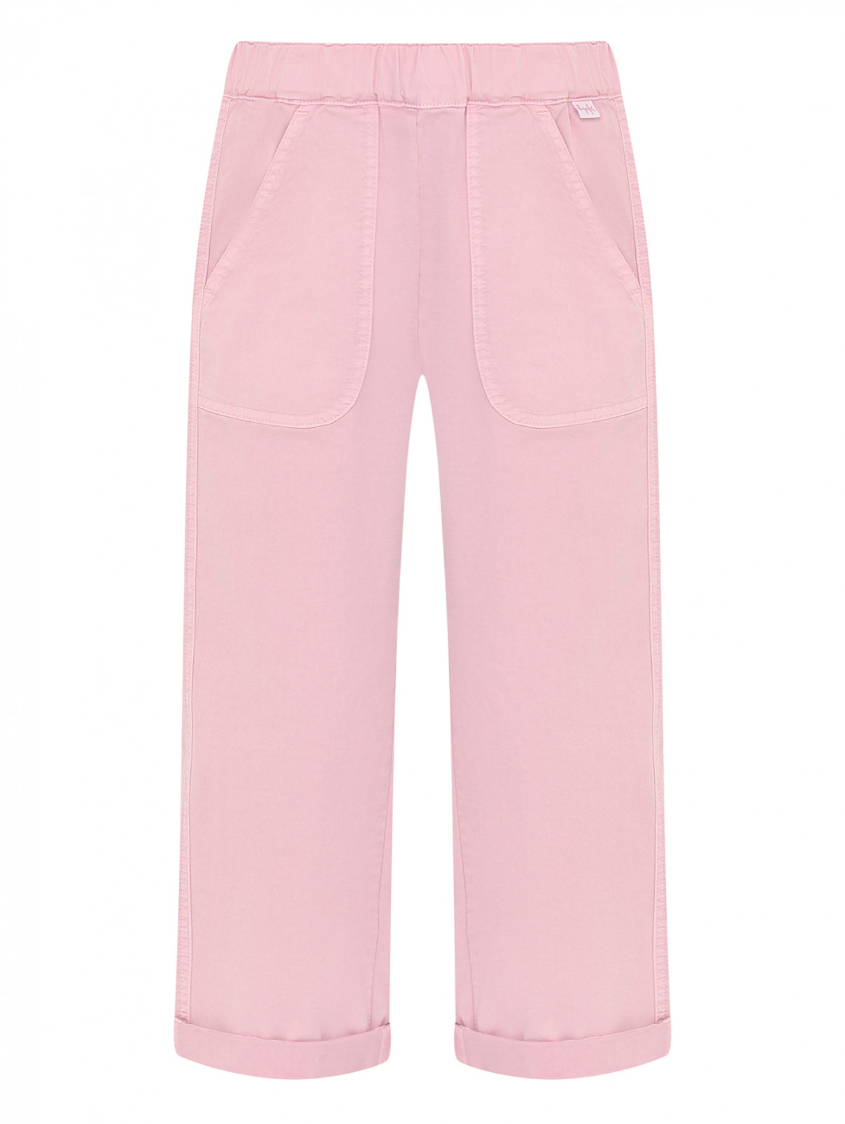 Хлопковые брюки на резинке Il Gufo  –  Общий вид  – Цвет:  Розовый