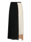 Плиссированная юбка из смешаного шелка ассиметричного кроя Paul Smith  –  Общий вид