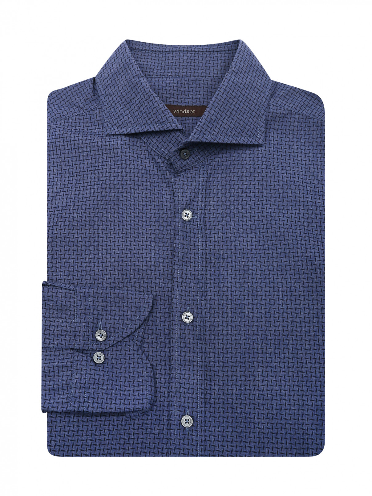 Рубашка из хлопка с узором Windsor  –  Общий вид  – Цвет:  Узор