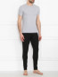 Трикотажные брюки с добавлением шелка Nero Perla  –  МодельОбщийВид
