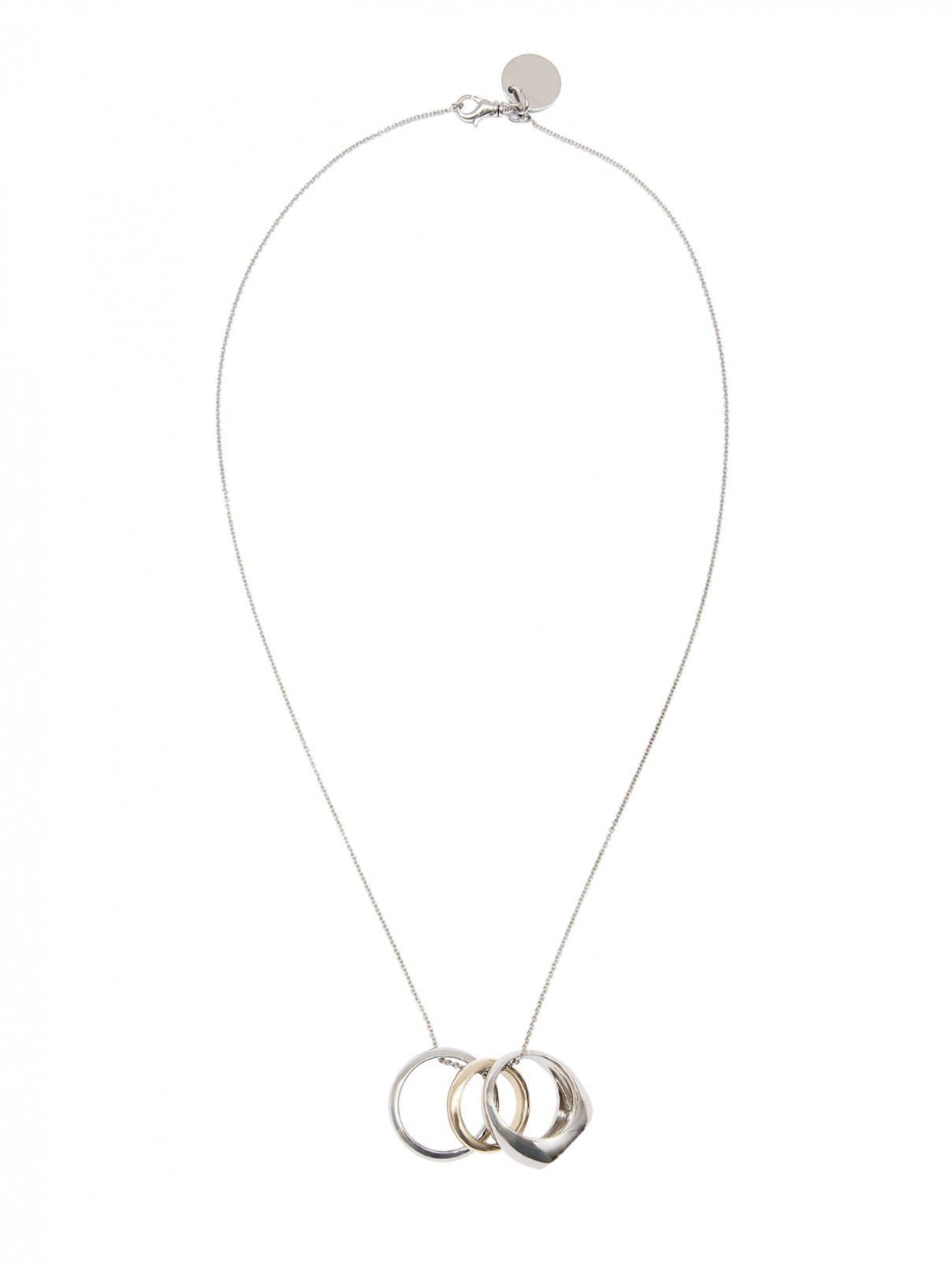 Ожерелье из металла с подвесками Ermanno Scervino  –  Общий вид  – Цвет:  Металлик