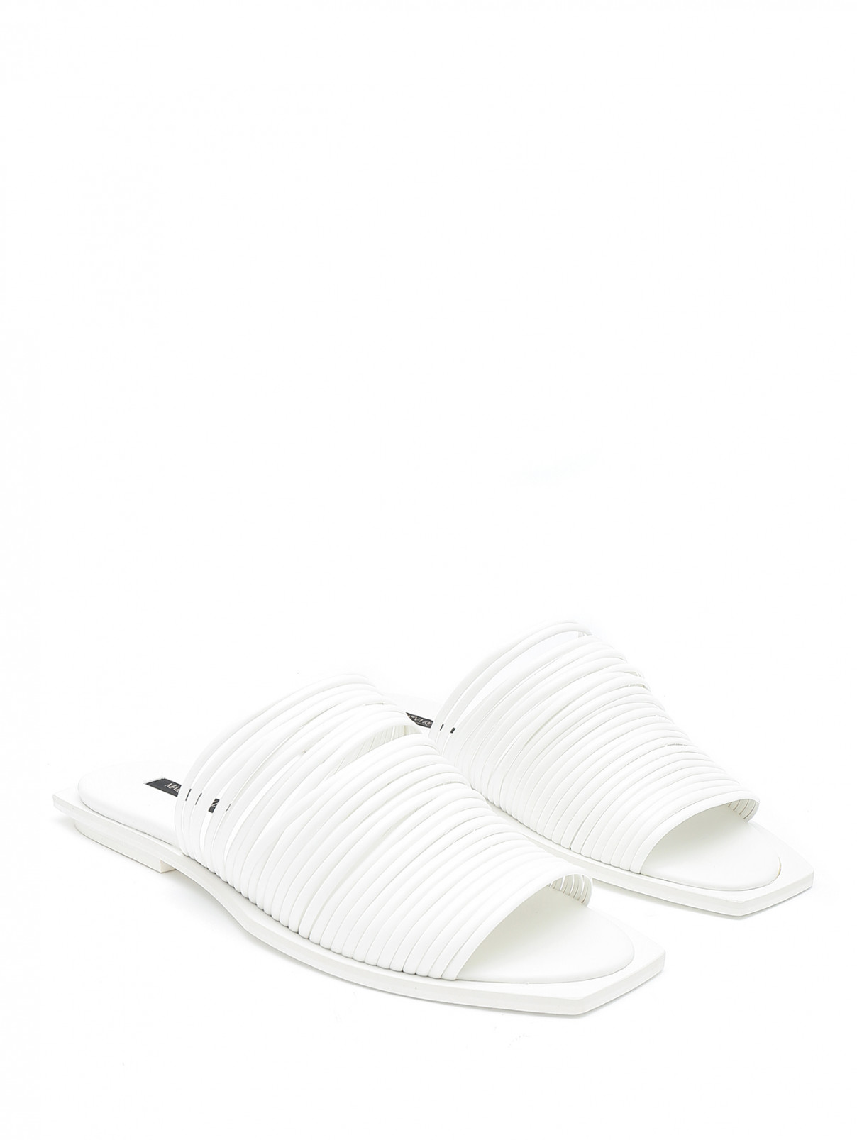 Сандалии на низком каблуке Marina Rinaldi  –  Общий вид  – Цвет:  Белый