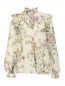 Блуза из шелка с цветочным узором Giambattista Valli  –  Общий вид